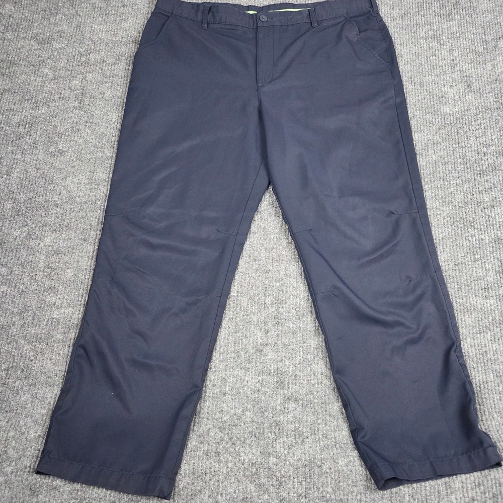 IZOD Golf Mens 40x30 Slim Fit Navy Blue Polyester Performance Pants 26227